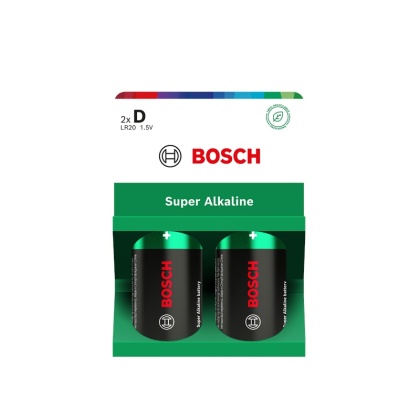 Baterie D 1.5V Super Alkaliczne 2 szt Bosch Super Alkaline LR20
