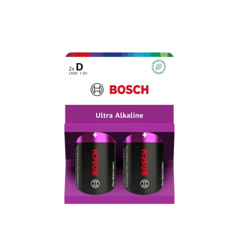 Baterie D 1.5V Ultra Alkaliczne 2 szt Bosch Ultra Alkaline LR20