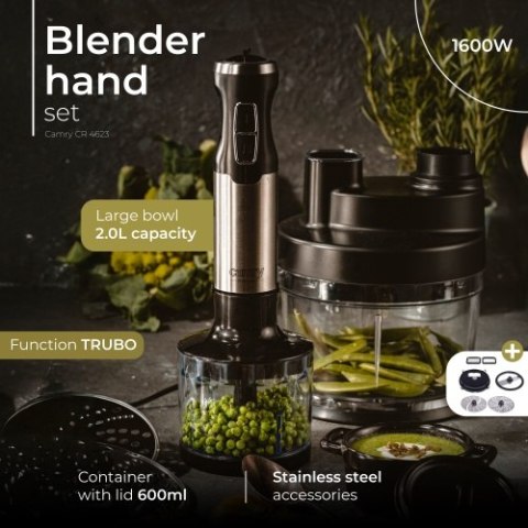 Camry Blender ręczny zestaw 1600W