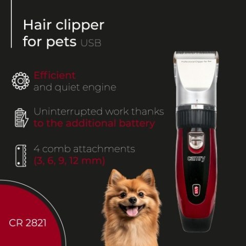 Camry Strzyżarka dla zwierząt z ładowaniem przez USB