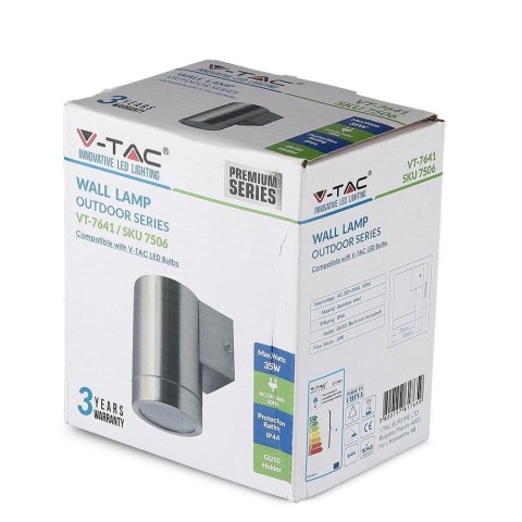 Kinkiet Ogrodowy V-TAC GU10 Kwasówka W Dół IP44 VT-7641