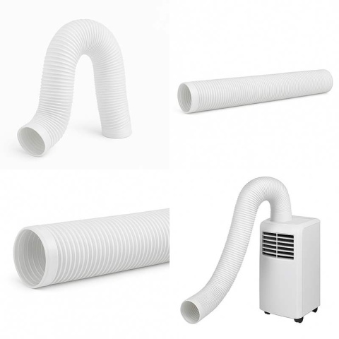 Rura wylotowa 150 cm ABS biała do klimatyzatorów, klimatyzatora Volteno