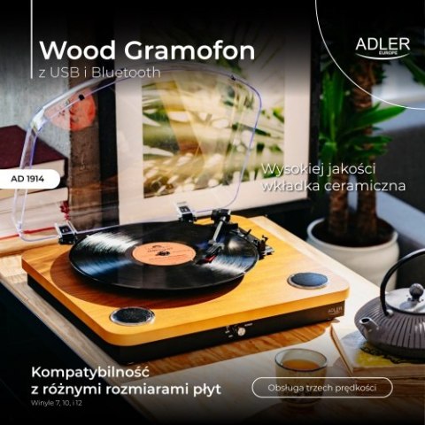 Adler Gramofon z USB i Bluetooth