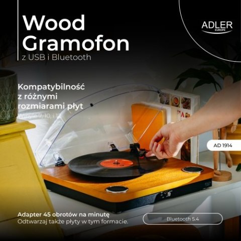 Adler Gramofon z USB i Bluetooth