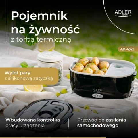 Adler Pojemnik na żywność z torbą termiczną 5 litrów | Do auta i domu (12V / 230V)