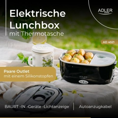 Adler Pojemnik na żywność z torbą termiczną 5 litrów | Do auta i domu (12V / 230V)