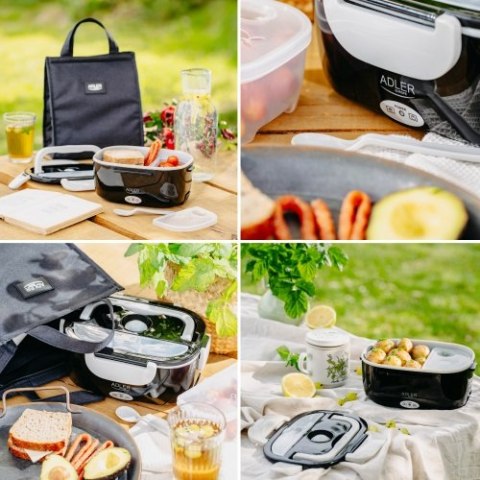 Adler Pojemnik na żywność z torbą termiczną 5 litrów | Do auta i domu (12V / 230V)