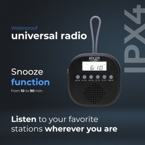 Adler Radio FM wodoodporne - IPX4