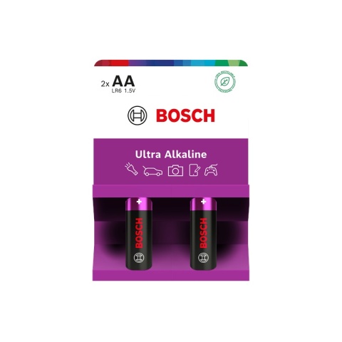 Baterie AA 1.5V Ultra Alkaliczne 2 szt Bosch Ultra Alkaline LR6