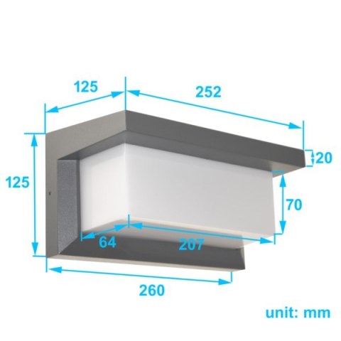 Oprawa elewacyjna Neely B E27 IP54 antracyt