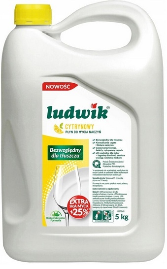 Płyn do naczyń cytrynowy 5kg Ludwik