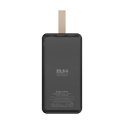 PowerBank Kruger&Matz 30000 mAh Li-ion z funkcją QC oraz PD