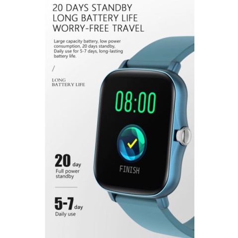 Smartwatch damski Lady 1,7" IP67 Niebieski Sennbono Y20