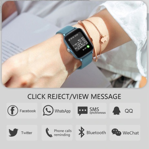 Smartwatch damski Lady 1,7" IP67 Niebieski Sennbono Y20