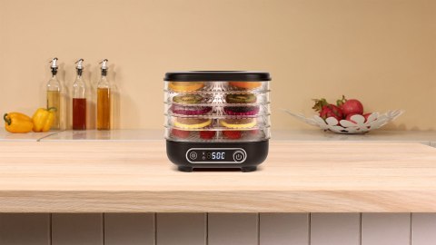 Suszarka do grzybów , warzyw , owoców , 300W , 5 sit , wyświetlacz , termoobieg , TEESA