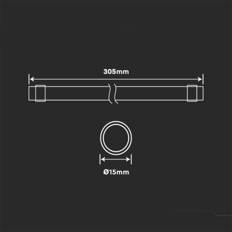 Świetlówka Owadobójcza V-TAC UV 8W 305mm