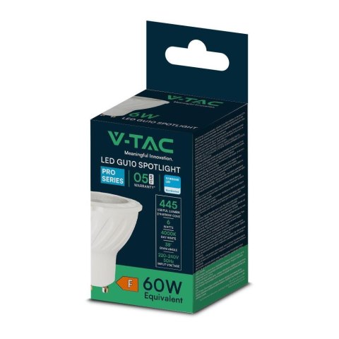 Żarówka LED V-TAC SAMSUNG CHIP 6W GU10 38st VT-277 4000K 445lm