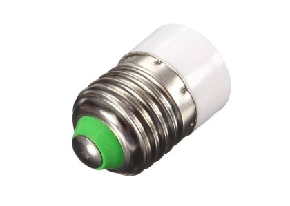 Adapter przejściówka żarówki z gwintu E27 na E14 biały