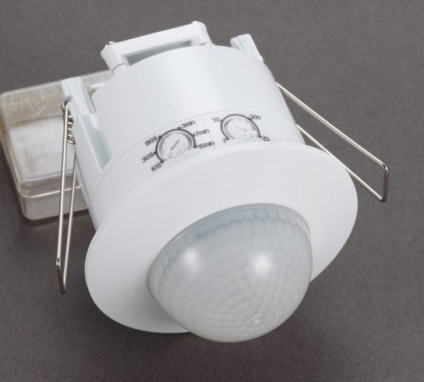 Czujnik ruchu i OBECNOŚCI podtynk PIR IP20 biały