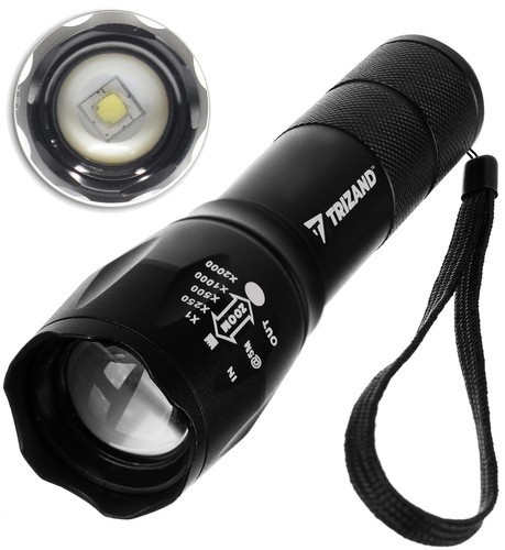 Latarka LED CREE 5W USB zoom power bank Trizand T6 L18368