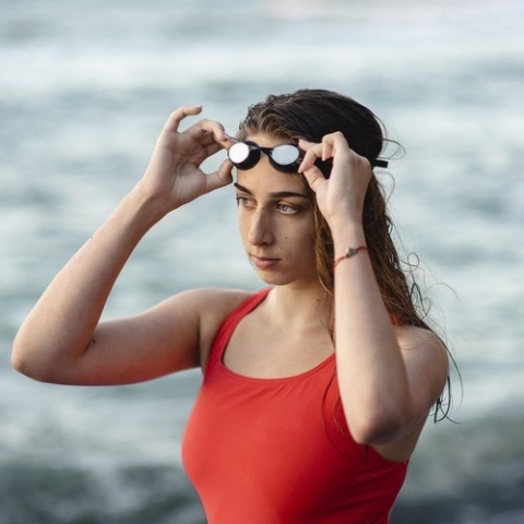 Okulary pływackie do pływania z akcesoriami nosek i zatyczki do uszu Trizand