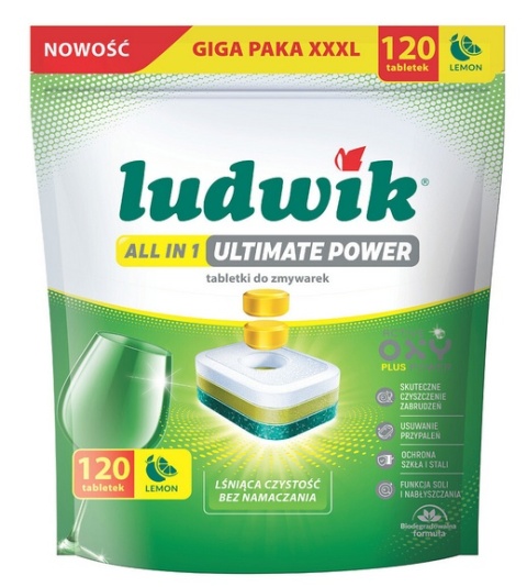 Ludwik All in 1 Ultimate Power Lemon – tabletki do zmywarki 120 szt
