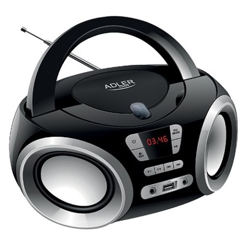 Adler Radio Boombox CD-MP3 | USB | FM Radio | AUX | Gniazdo słuchawkowe