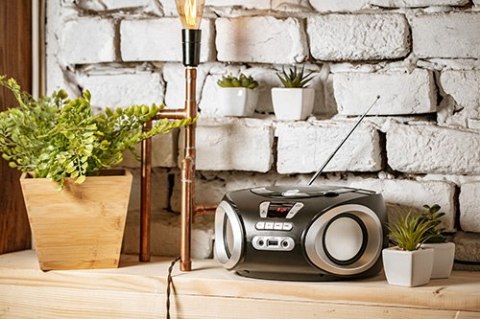 Adler Radio Boombox CD-MP3 | USB | FM Radio | AUX | Gniazdo słuchawkowe