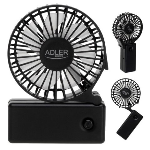 Adler Wentylator przenośny | Składana rączka | Na baterie AA