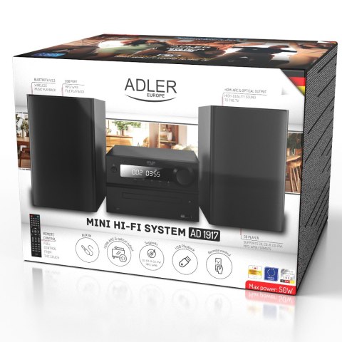 Adler Wieża HI-FI z Bluetooth, CD, USB i radiem FM
