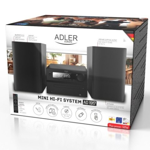 Adler Wieża HI-FI z Bluetooth, CD, USB i radiem FM