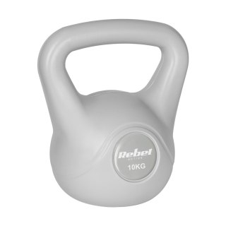 Kettlebell bitumiczny 10 kg szary REBEL ACTIVE