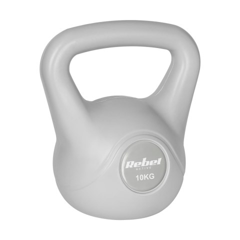 Kettlebell bitumiczny 10 kg szary REBEL ACTIVE
