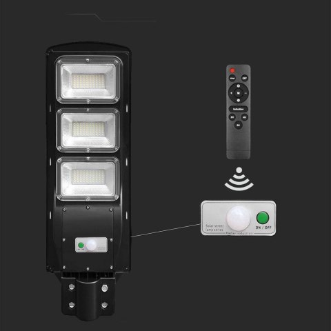 Naświetlacz Oprawa Uliczna LED Solarna V-TAC 12W Czarny VT-ST180W 6000K