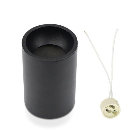 Oprawa V-TAC Aluminiowa GU10 Okrągła Natynkowa Tuba Czarna 70x107mm VT-802