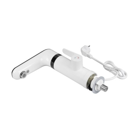 Przepływowy podgrzewacz wody - bateria stojąca biała