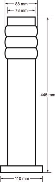 Słupek ogrodowy Lula 1x E27 450mm stal nierdzewna