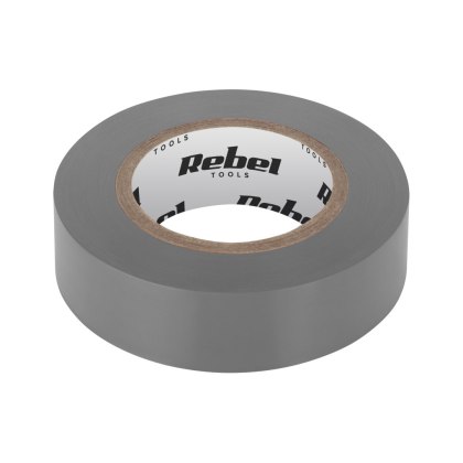 Taśma izolacyjna klejąca REBEL (0,13 mm x 19 mm x 10 yd) szara