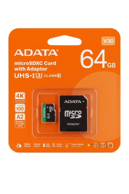 Adata Karta microSD Premier Pro 64 GB UHS1 U3 V30