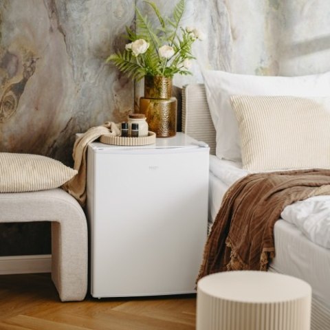 Adler Wolnostojąca lodówka podblatowa 58L| Metalowe drzwi | Regulacja chłodzenia | Agregatowa | Biała