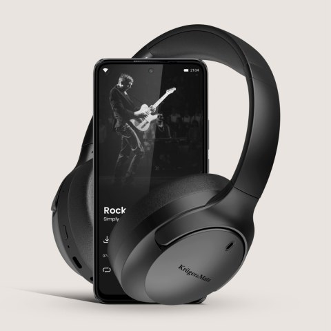 Bezprzewodowe słuchawki nauszne z ANC , Kruger&Matz Street 4 , beżowe