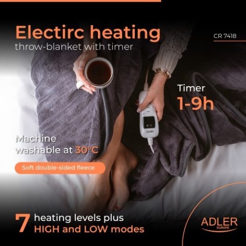 Camry Elektryczny koc nakładany z czasomierzem (1) super miękki