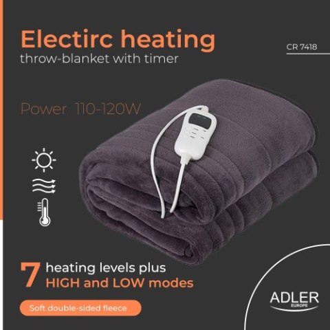 Camry Elektryczny koc nakładany z czasomierzem (1) super miękki