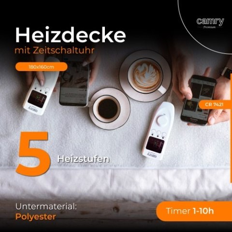 Camry Elektryczny koc podkładowy z czasomierzem (2)