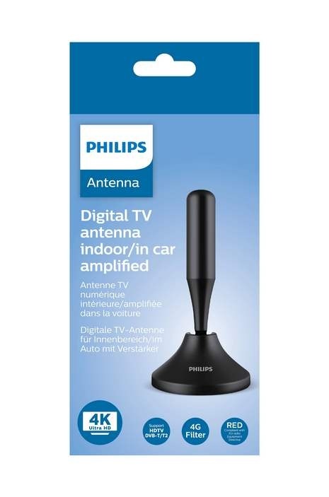 Cyfrowa antena telewizyjna mała magnes ze wzmacniaczem Philips SDV5300/12
