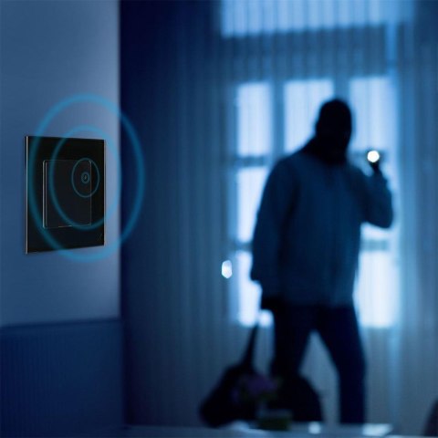 Czujnik Ruchu Mikrofalowy Ścienny Podtynkowy Dopuszkowy Czarny 1200W/300W V-TAC VT-8084 5 Lat Gwarancji