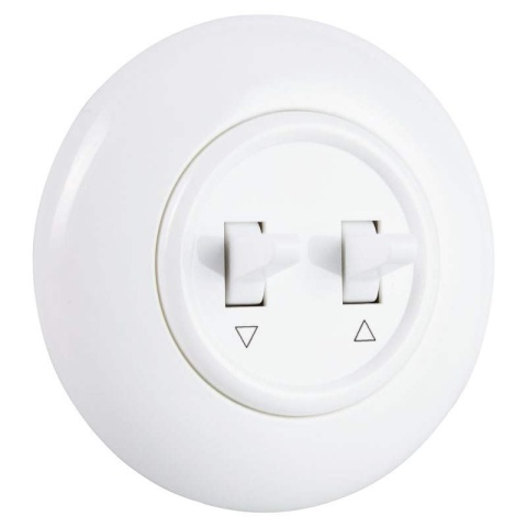 EX.ONE Włącznik żaluzjowy z ramką biały Electromalt