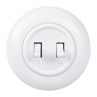 EX.ONE Włącznik żaluzjowy z ramką biały Electromalt