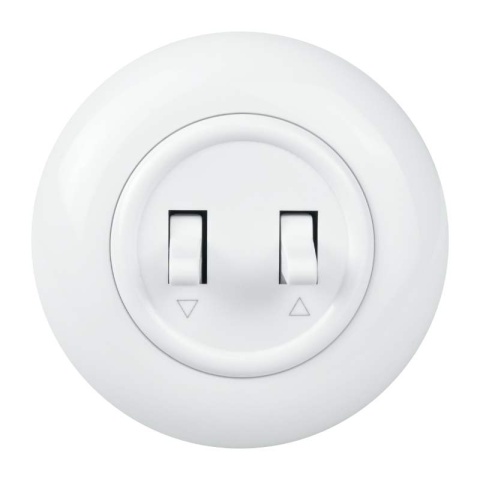 EX.ONE Włącznik żaluzjowy z ramką biały Electromalt