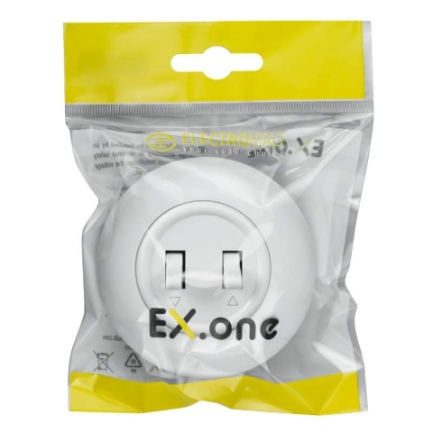 EX.ONE Włącznik żaluzjowy z ramką biały Electromalt